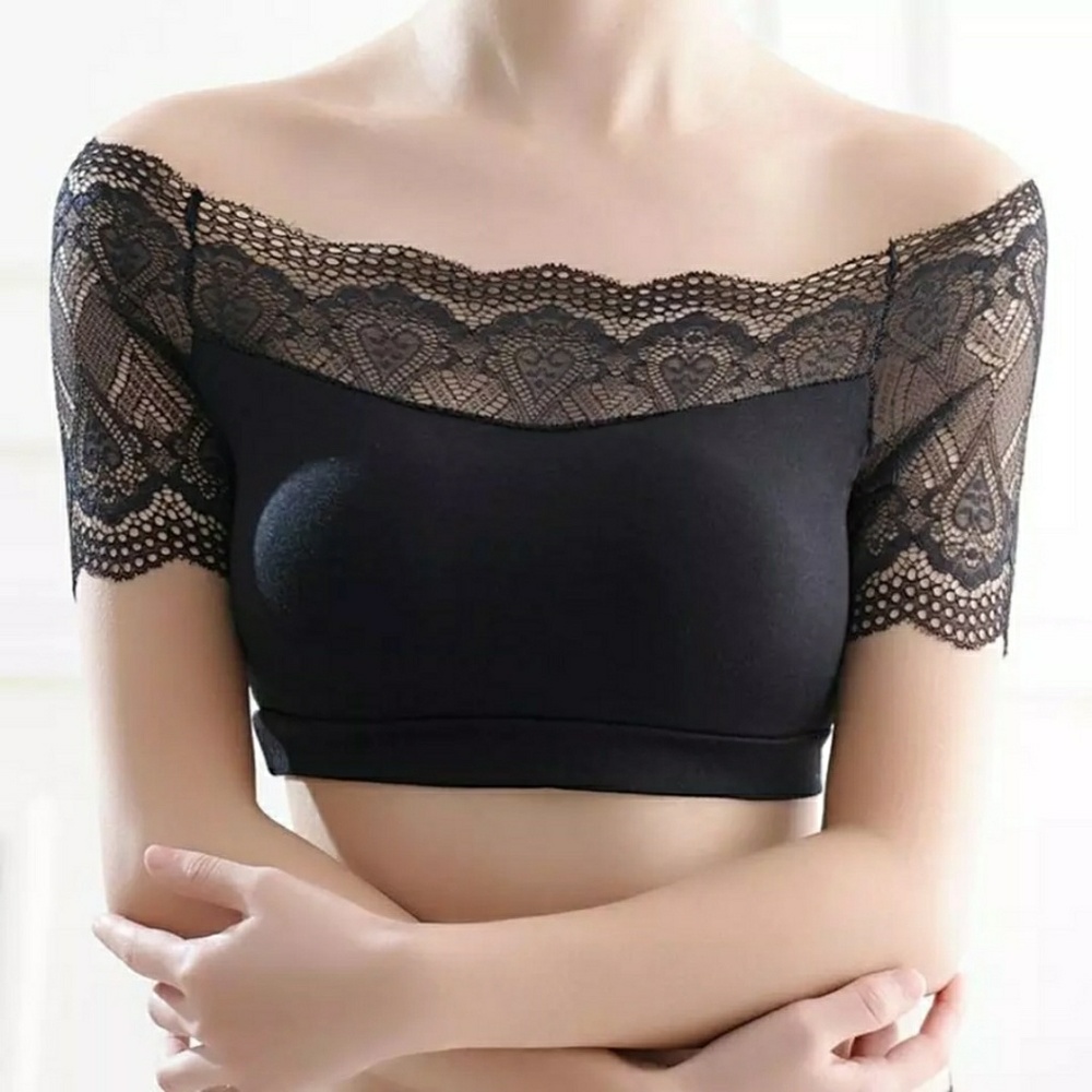 Sexy Soft Lace Padded Chest Crop Top